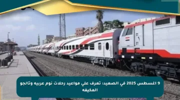9 أغسطس 2025 في الصعيد: تعرف على مواعيد رحلات نوم عربية وتالجو المكيفة
